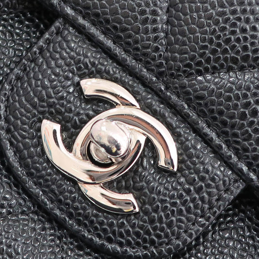 Chanel Bag Matrasse 25 A01112 Chain Shoulder CC Mark W Flap Caviar S BK/SV G  Women 19th Eight-digit   Card  Bag Box