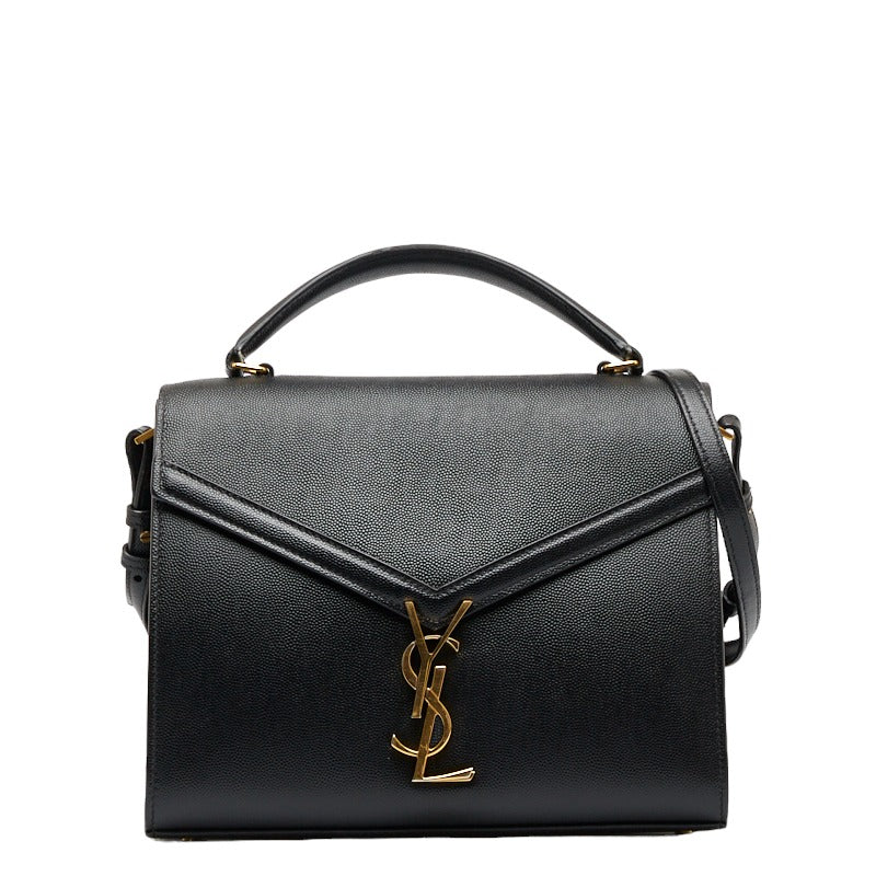 Saint Laurent Cassandra Bag in Grain Leather Black 578000