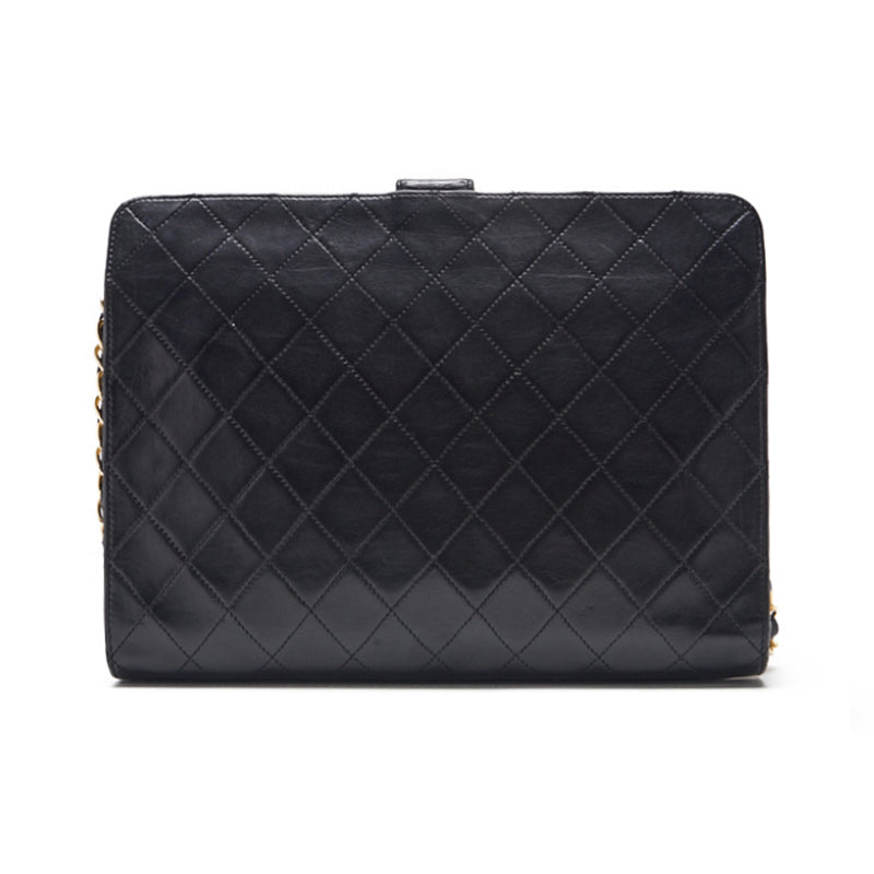 CHANEL 【CHANEL】Pushlock Square Chain Shoulder  Black  Shoulder Bag  【 Ship】【Free Shipping】