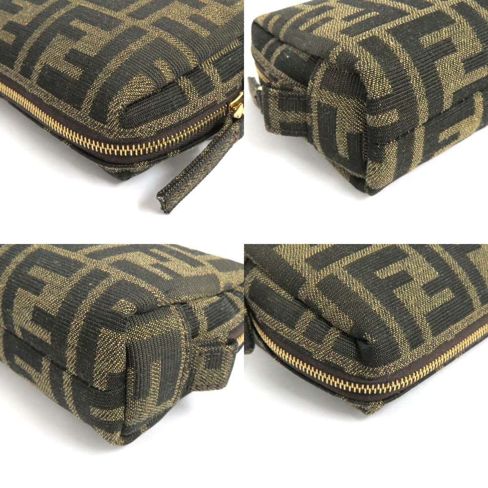 Fendi XS FF Motif 8N0179AKBIF0XEC  Pouch Brown G Gold  Small  Beauty