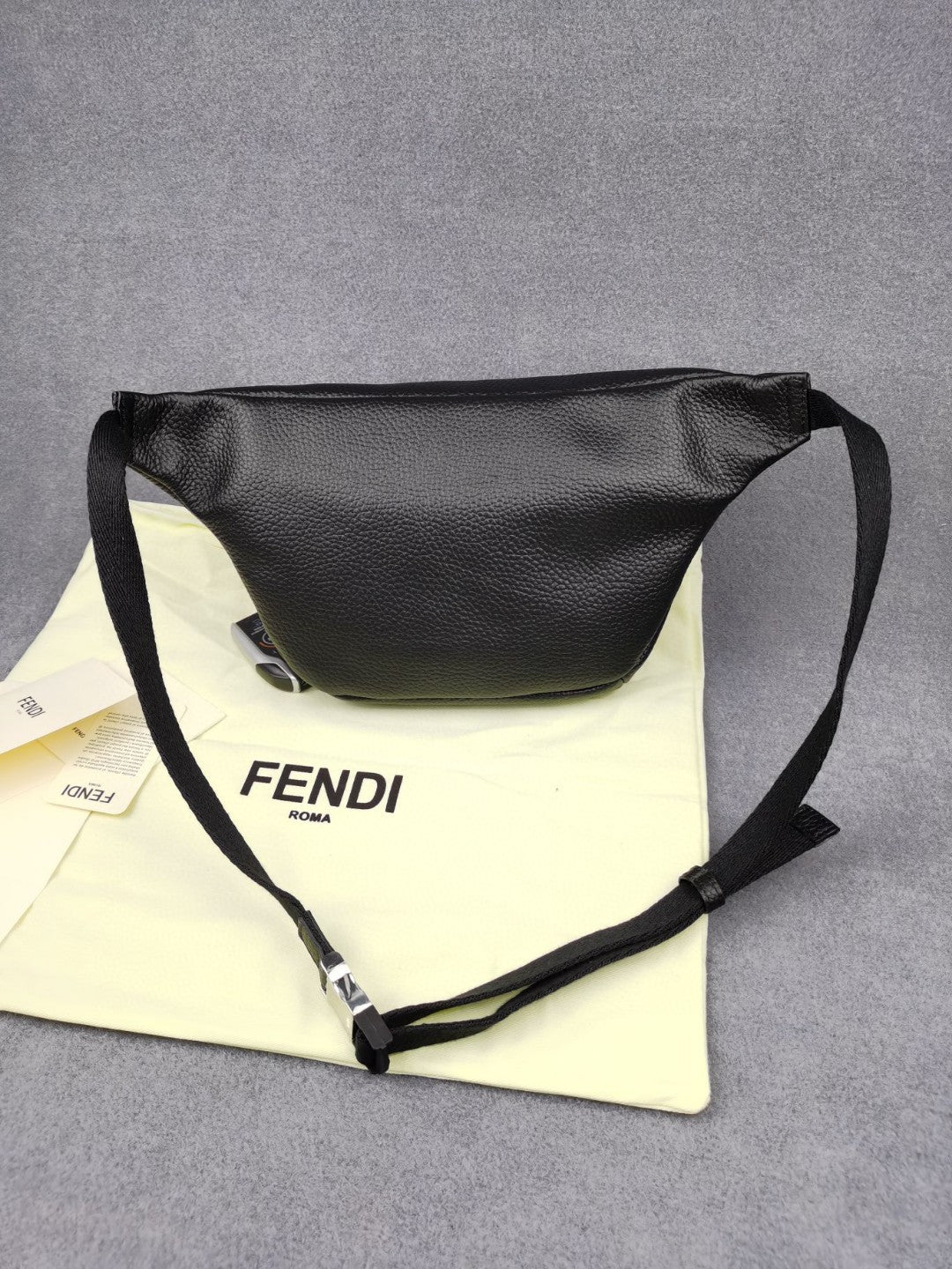 Fendi Little Monster Belt Bag Black/Yellow For Men, Men&#8217;s Bags 7.9in/20cm FF