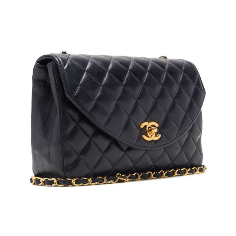 Chanel Matrasse Turn-Lock Round Flap Chain Shoulder  Black  Shoulder Bag  Bag Ladies Bag Hybrid 【 Delivery】 Netherlands Online