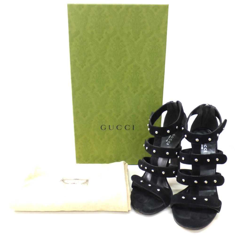 GUCCI Gucci Muil Black 36 23.0cm Equivalent  Shoes Shoes Stands Gladiator Strap Fashion Sandals High Heels 10cm 257894