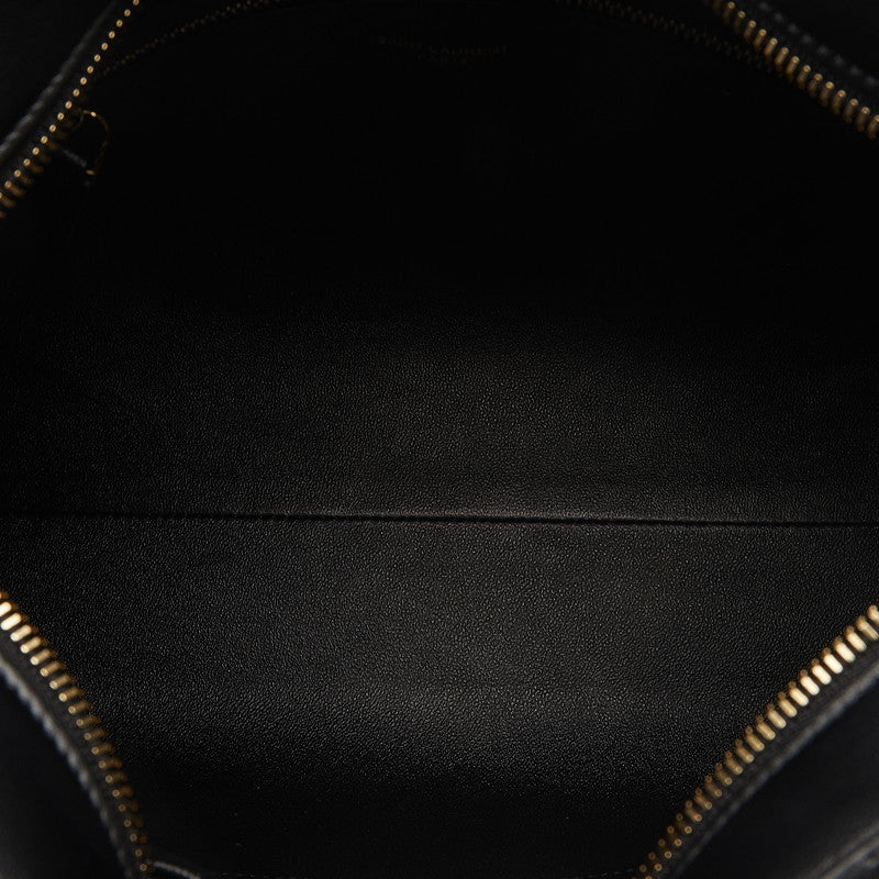 Saint Laurent Business Bag in Calf Leather Black 672667