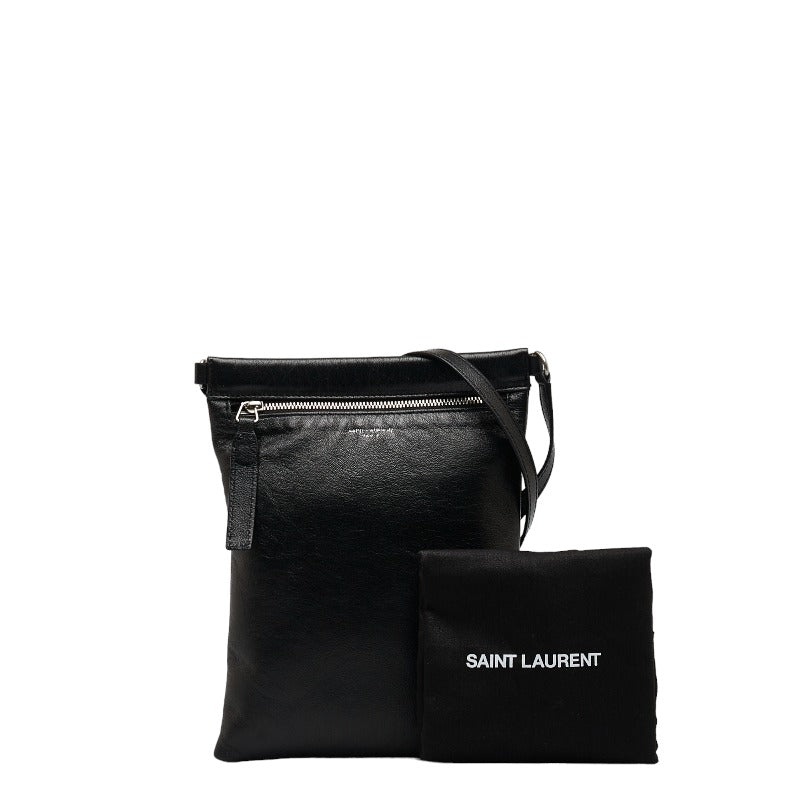 Saint Laurent Shoulder Bag in Calf Leather Black 581697