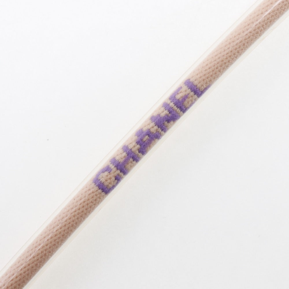 CHANEL logo tube bracelet sports line A14517 vinyl  cotton French made 2000 pink 00T  5.1g logo tube ladies