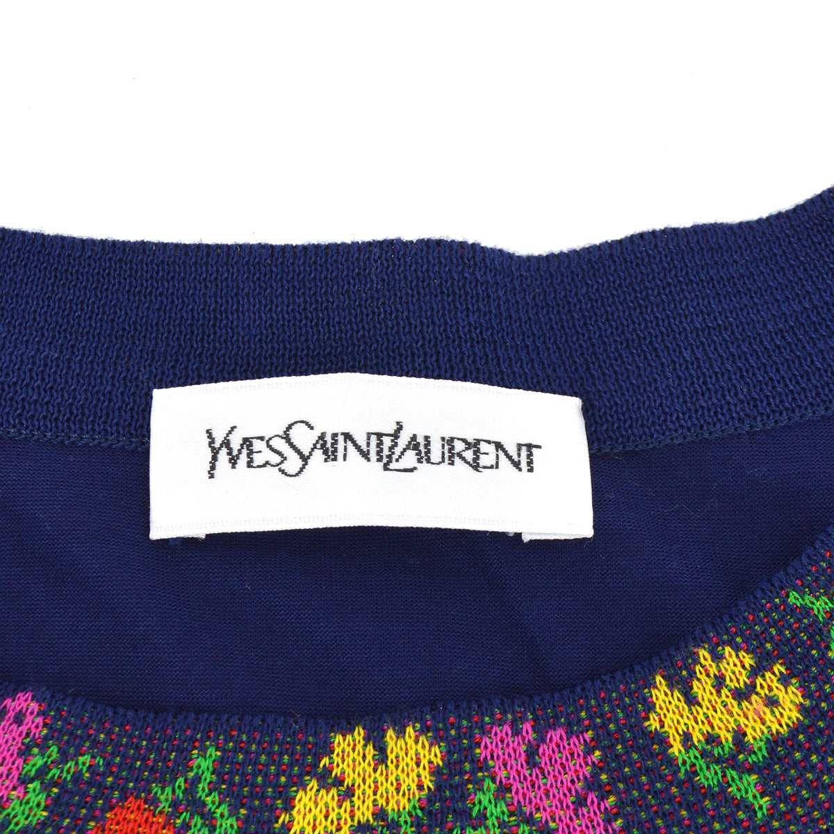 Yves Saint Laurent padded shoulders logo T-shirt #M