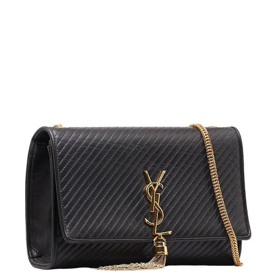 Saint Laurent Classic Kate Tussel Chain Shoulder Bag Black G Leather  Saint Laurent