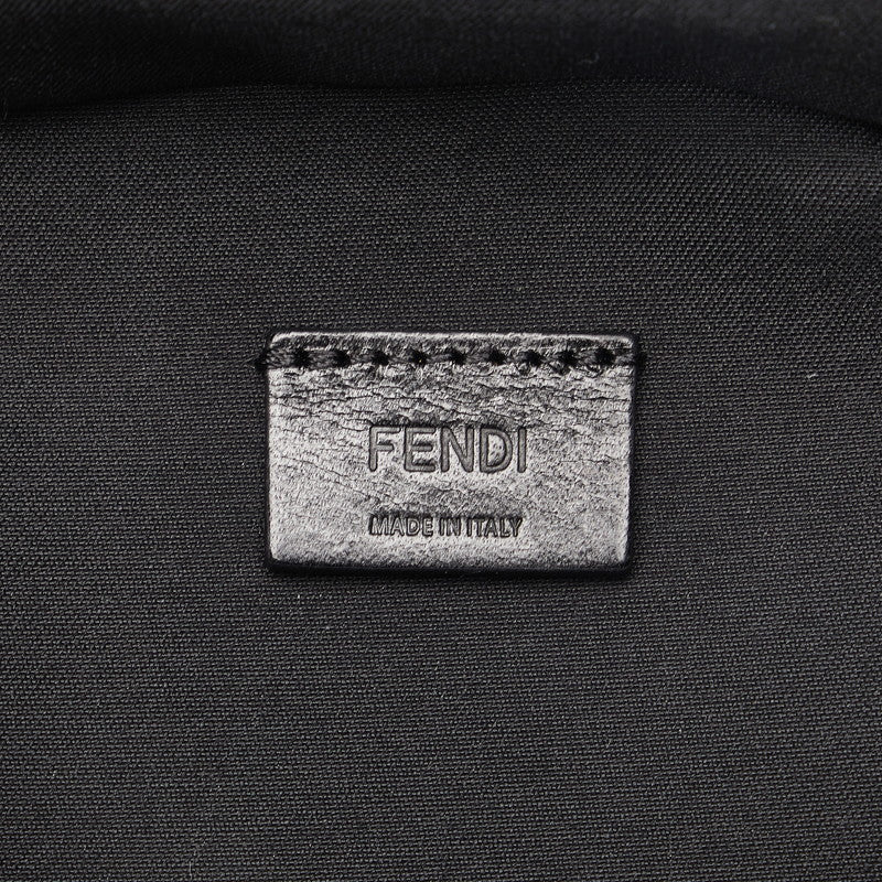 FENDI Mini Travel Bag in Canvas Leather Black 7VA542