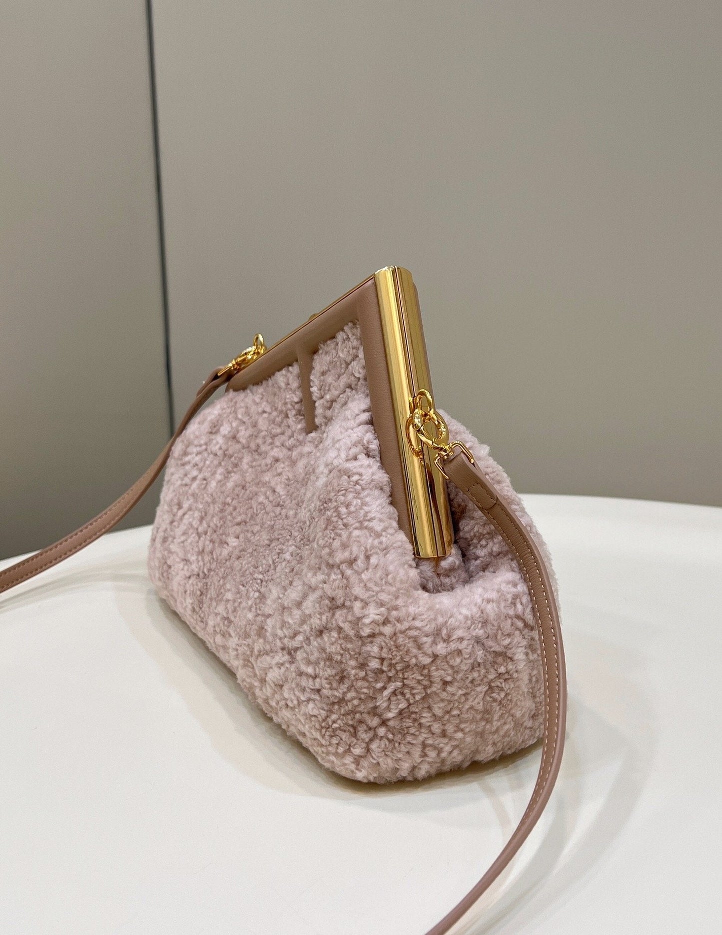 Fendi Fendirst Small Pink Mink Bag For Woman 26cm/10in