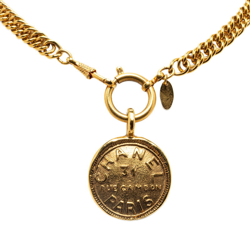 Chanel RUE CAMBON 31 Medal Necklace G   Chanel