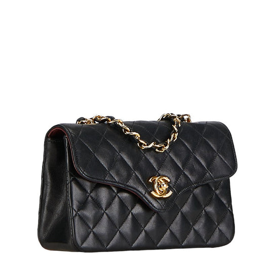 Chanel Mini Matrasse Coco Chain Shoulder Bag Black G   CHANEL