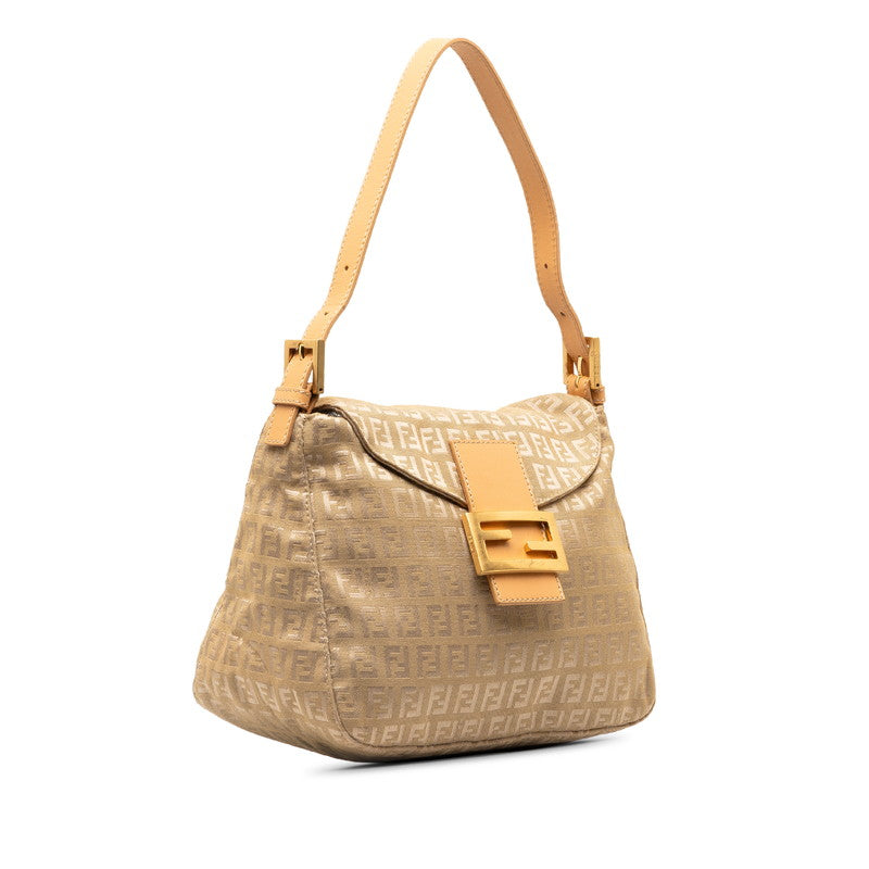 FI Zuchino MANMABACKET HANDBACK 8BR004 Beige Canvas Leather  FENDI