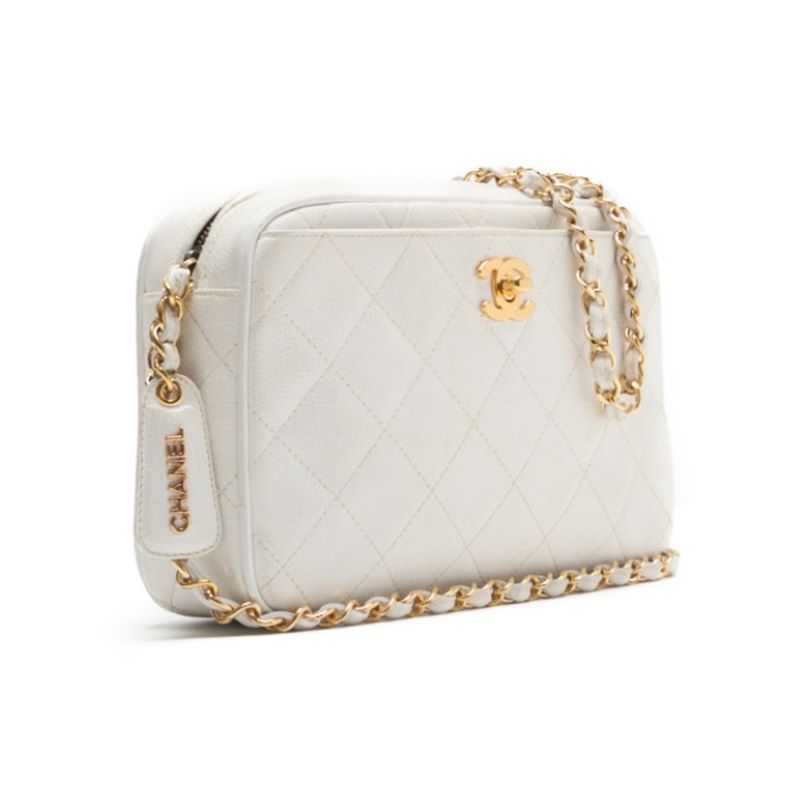 CHANEL CHANEL Matrasse Turn-Lock Chain Sder Caviar S White  Shell Bag Mini Shoulder Bag  Bag Hybrid 【 Ship】 Honeymoon Online