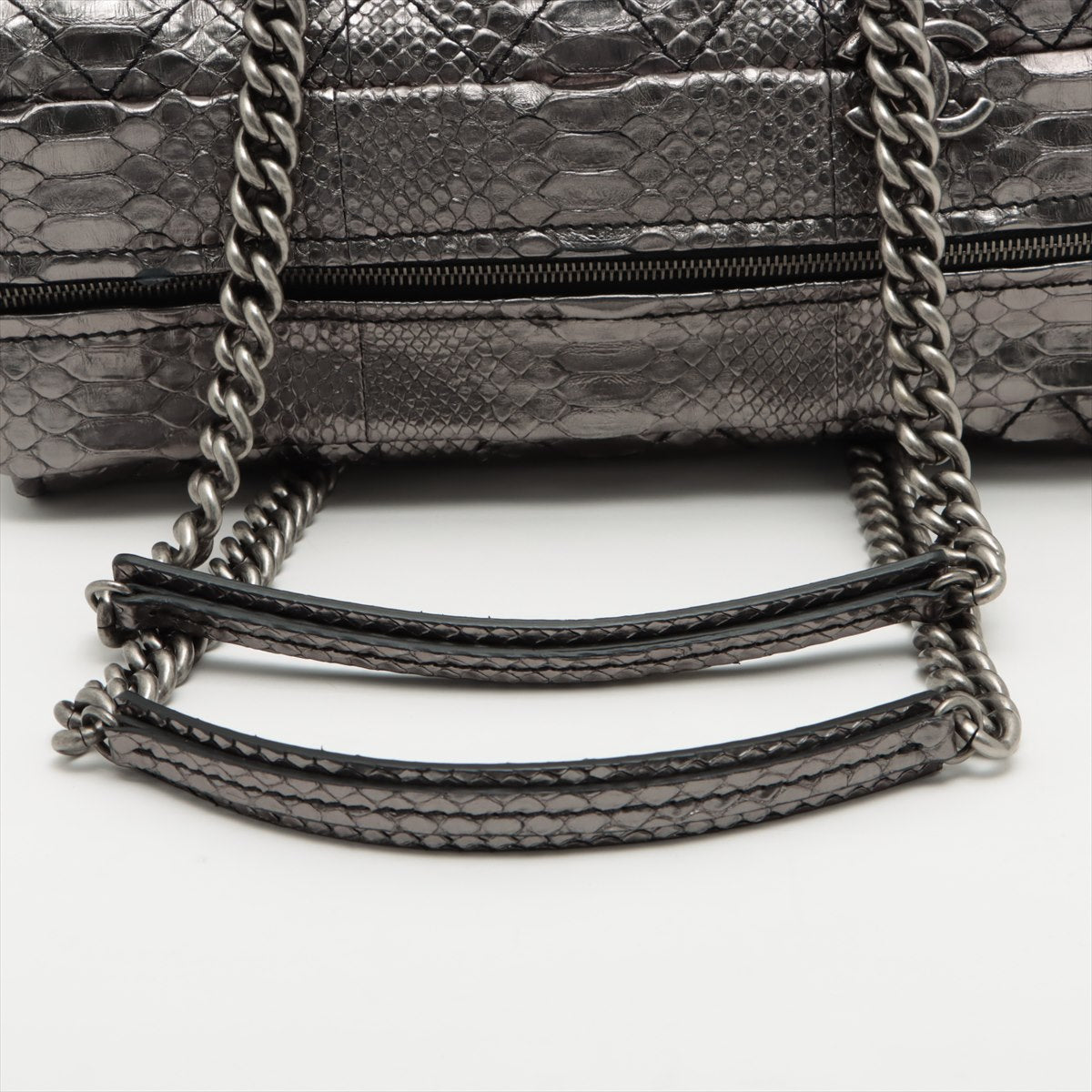 Chanel Coco Charm Pearson Chain Shoulder Bag Silver Silver  17th