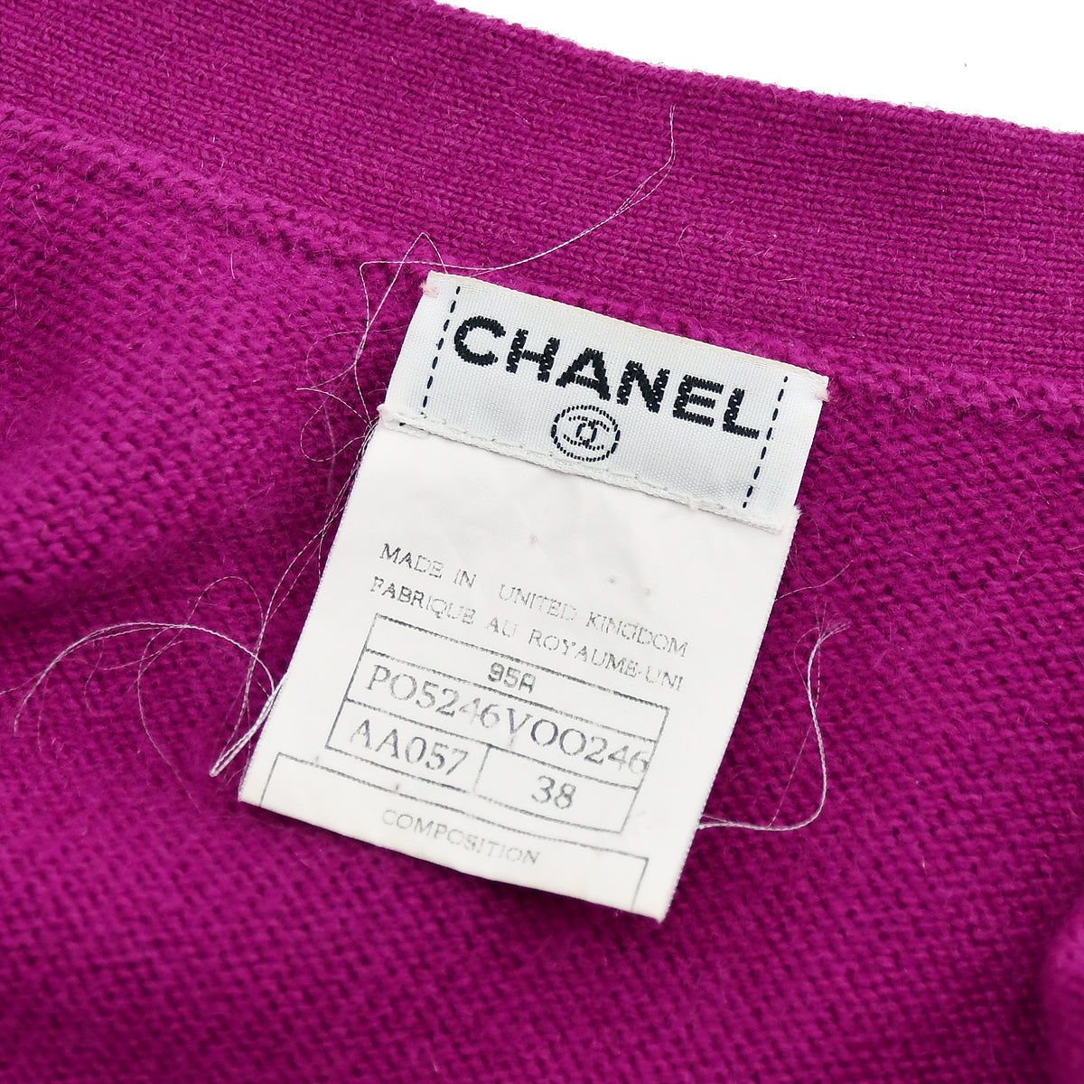 Chanel Cardigan Purple 95A #38