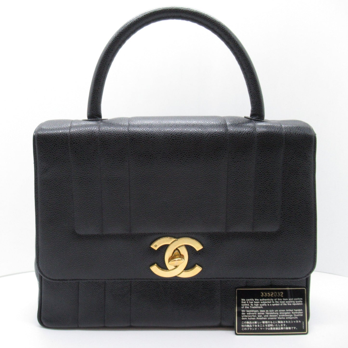 Chanel Mademoiselle Line Handbag Handbag Handbag Caviar S  Black Ladies