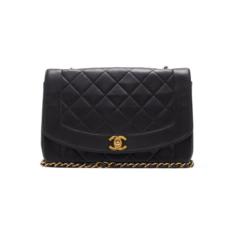 Chanel Matrasse Dianaflap Chain Shoulder  Black  Shoulder Bag Mini Shoulder Bag  Bag Hybrid 【 Ship】  Mountain Bookstore Online