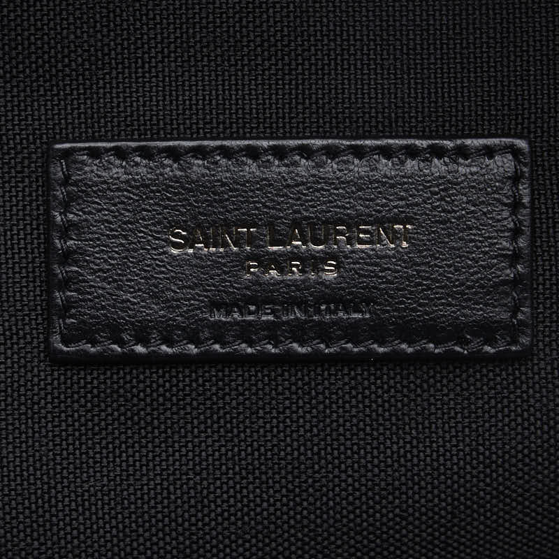 Saint Laurent Belt Bag in Nylon White Black 581375