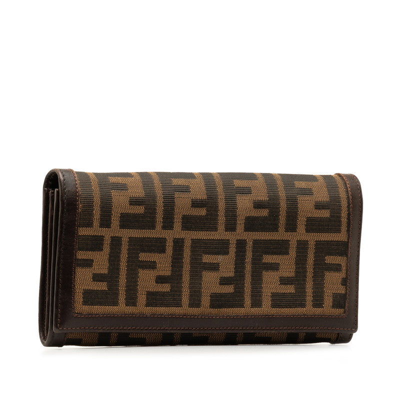 Fendi Zucca Long Wallet 30851 Brown Canvas Leather  Fendi