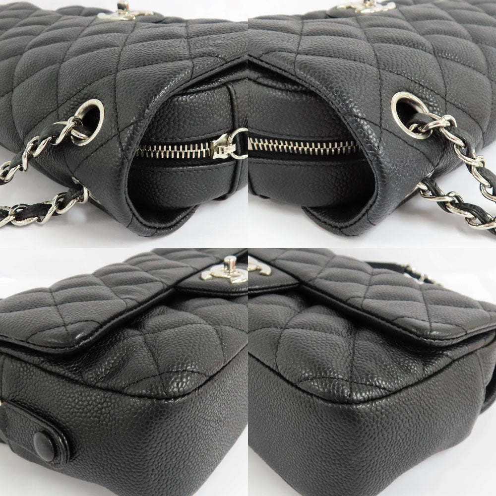 CHANEL A67741 Chanel Matrasse Chain Shoulder Bag St Caviar S Black Silver G  20th Coco Leather