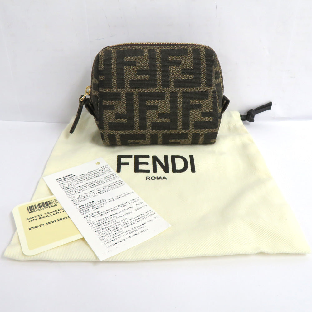 Fendi XS FF Motif 8N0179AKBIF0XEC  Pouch Brown G Gold  Small  Beauty