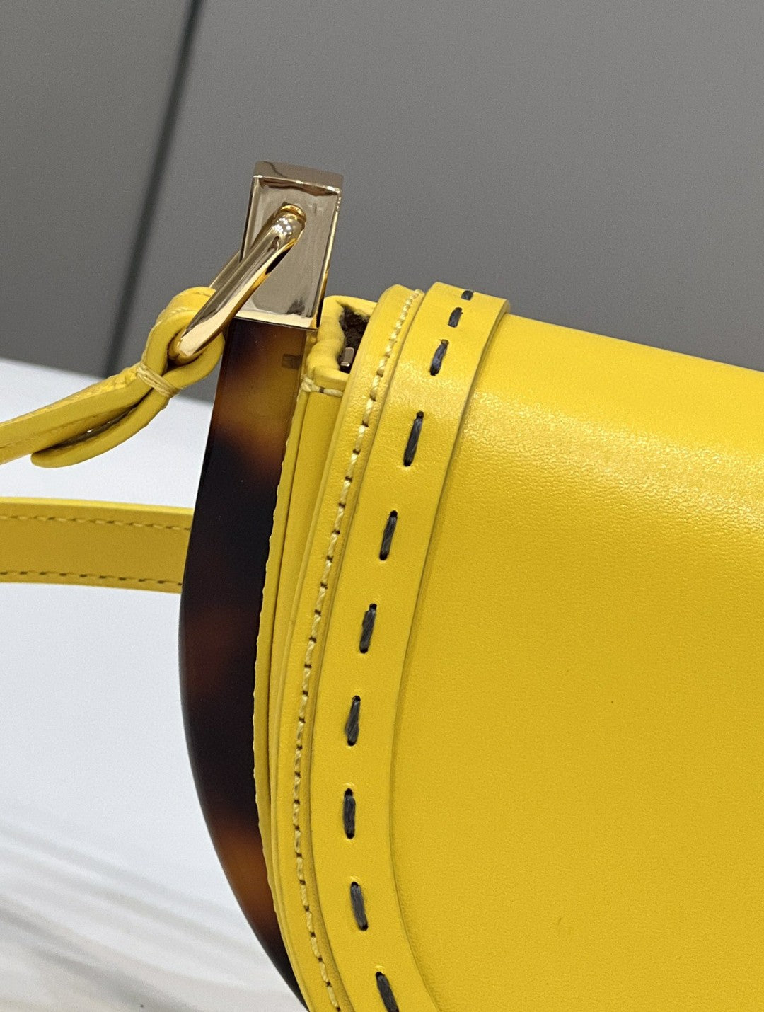 Fendi Moonlight Saddle Yellow Bag For Woman 19cm/7.5in