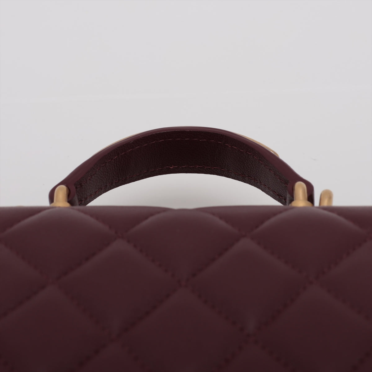 Chanel Mini Matrasse  Chain Shoulder Bag Top Handle Bordeaux G