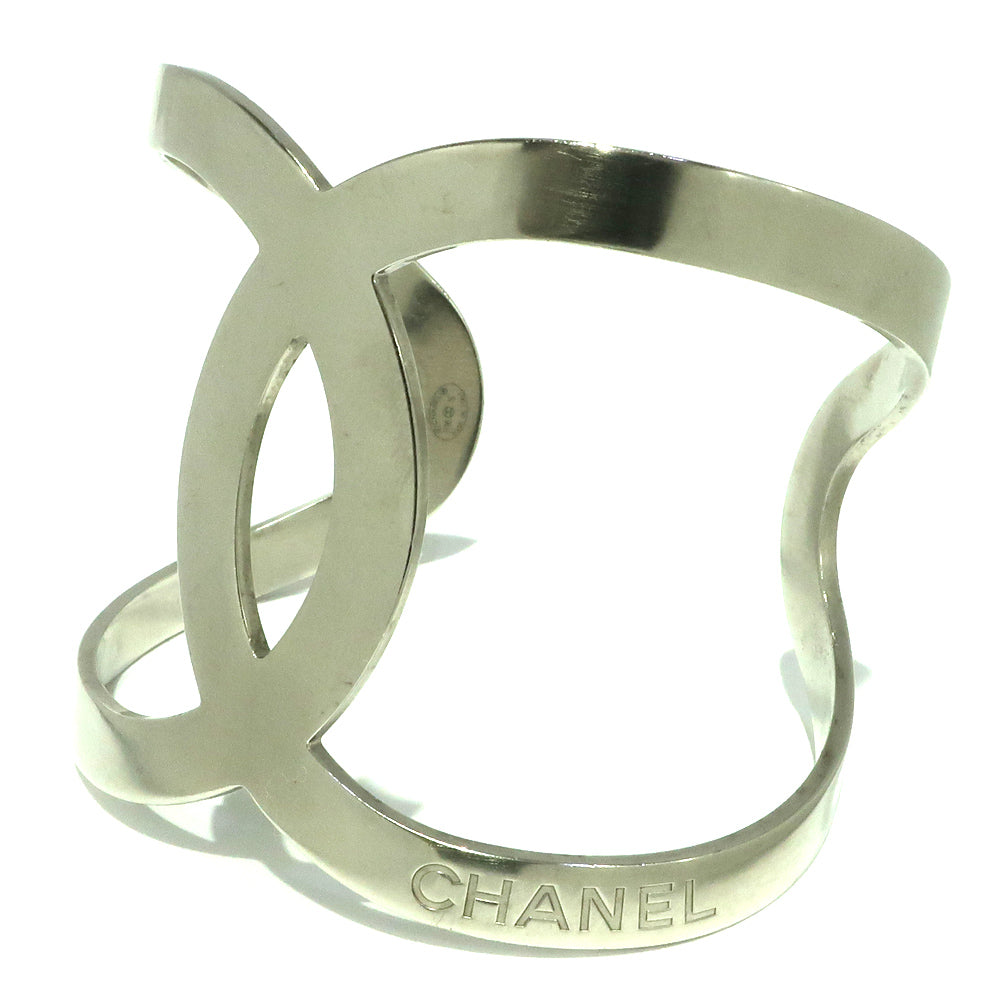 Chanel Open Bungalow Coco Mark Metal Silver B16S Accessory Jewelry Accessories Bracelet Small   Other