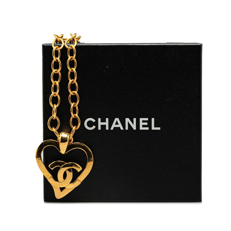 Chanel Vintage Coco Heart Motif Necklace G   Chanel