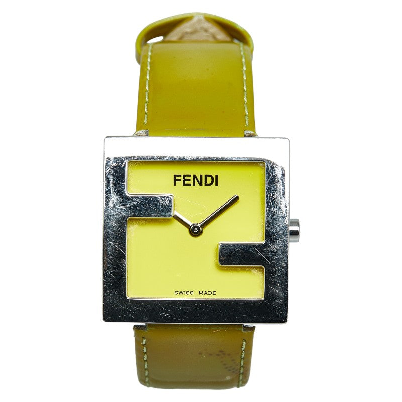 Fendi FF Logo  012-4000L-024 Quartz Yellow  s Stainless Steel Emmeline  FI  Fendi