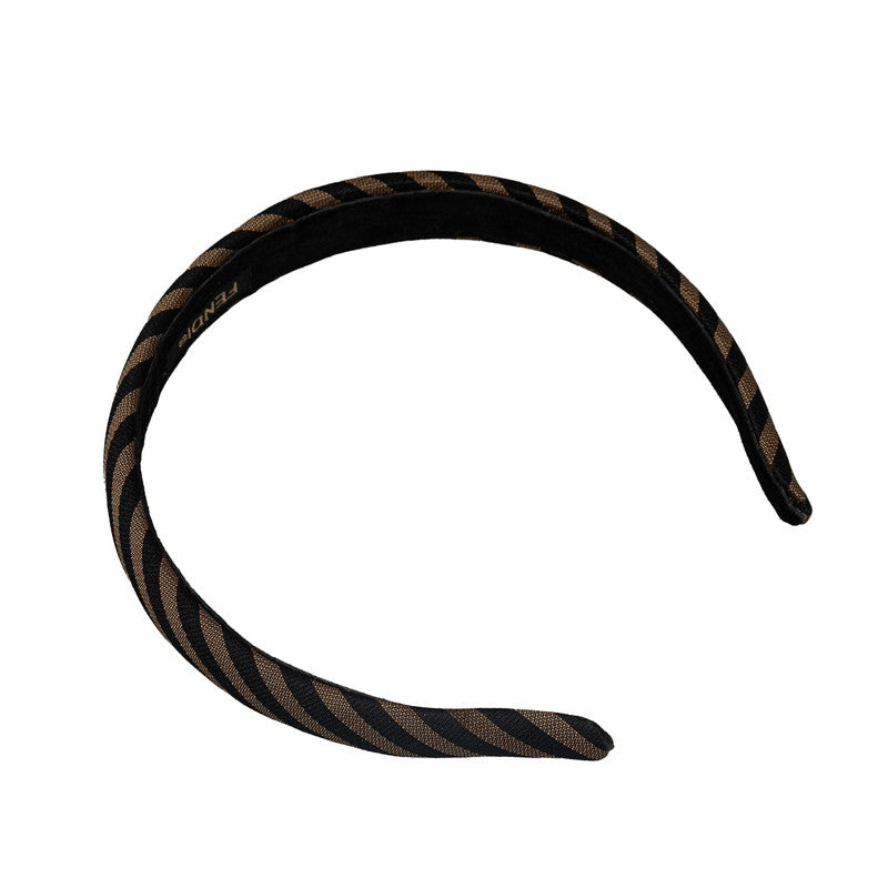 Fendi Pekan Hairband Katyusha Brown Black Canvas  Fendi