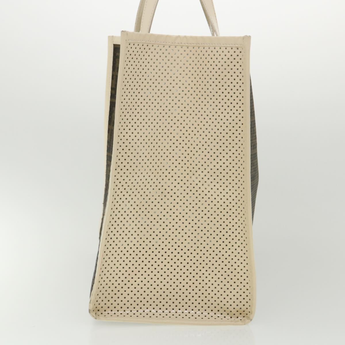 FENDI Zucca Canvas punching Tote Bag Brown