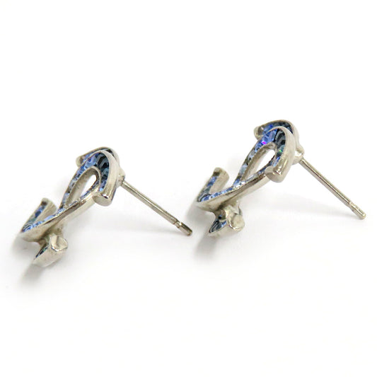 CHANEL Chanel Stud_Earrings Coco Blue Stone  1 vs A15P Blue Silver  Accessoires Jewelry