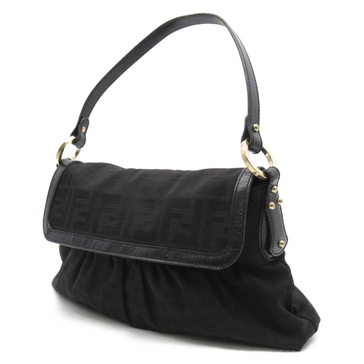 Fendi Fendi Zucca Handbag Handbag Handbag Leather Nylon  Black 8BR445