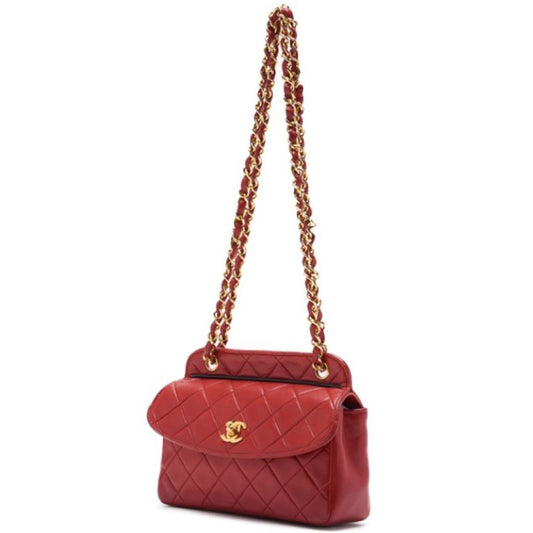 CHANEL 【CHANEL】 Mini Traverse Roundflip Chain Shoulder  Red  Shoulder Bag Miniature Shoulder Bag  Bag Hybrid 【 Delivery】  Yabok Online