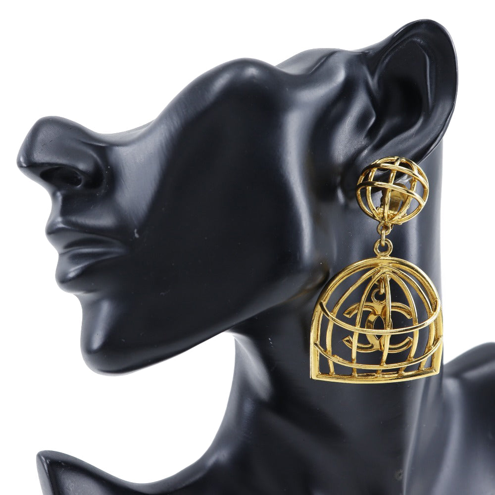 Chanel Chanel Bird C Earring G  French made 1993 93P  31.9g Bird cage