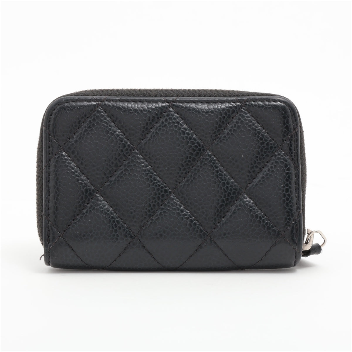 Chanel Matrasse Cavia S Coin Case Black Silver G  25th