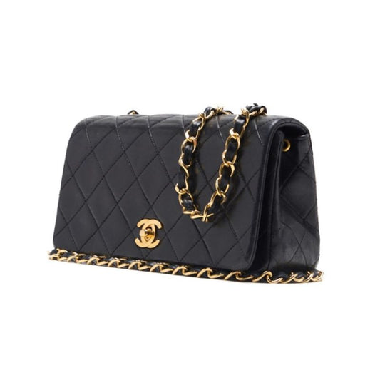 Chanel Mini Trace Full Flap Turnlock Chain Shoulder  Black  Shoulder Bag Miniature Shoulder Bag  Bag Hybrid  Ship SS] E-