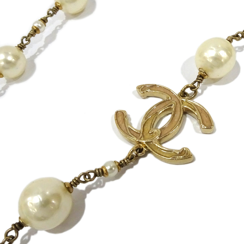 CHANEL Hair Band Coco  Pearl 10P Hair Accessories Small