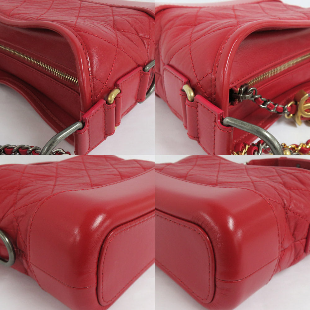 CHANEL Chanel Gabriel Du Chanel Small Hoover A91810 Chain Shoulder Bag Coco 2WAY Red Red G X Silver Gold   S Leather 29th