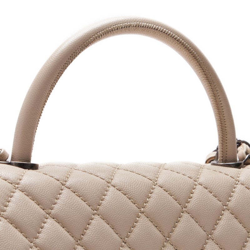 CHANEL Matrasse Coco Handle 2WAY Handbag Caviar S Ivory (Silver G) Handbag  Shoulder Bag Lady Bag Hybrid 【 Delivery】 Honeymoon Online