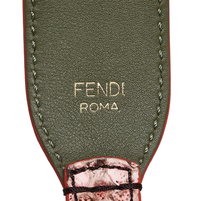 Fendi Scholder Strap Red Brown Kerky Pearson Leather  Fendi