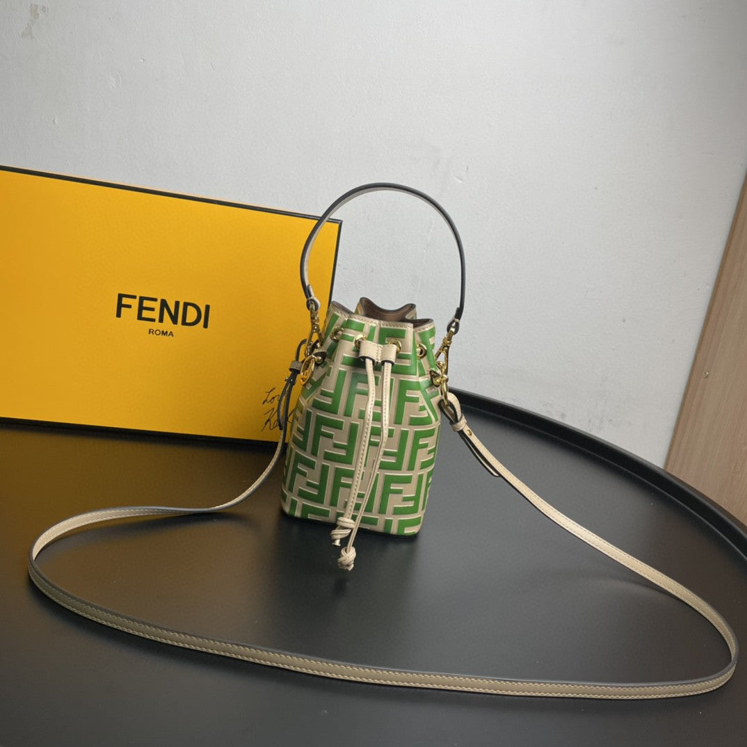 Fendi Mon Tresor Green Mini Bag For Woman 18cm/7in