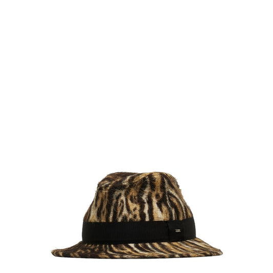 Saint Laurent Top Hat in Wool Beige Ladies