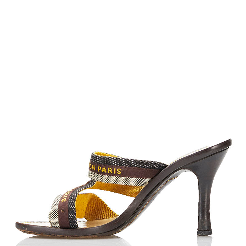 Louis Vuitton Sandals Leather/Candy Black Brown Ladies