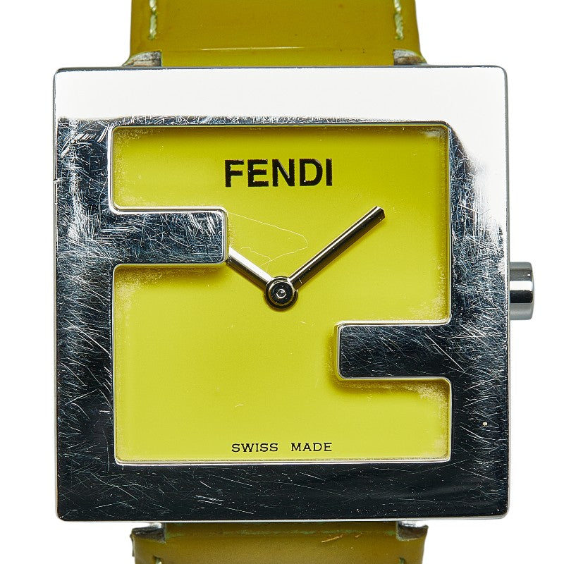 Fendi FF Logo  012-4000L-024 Quartz Yellow  s Stainless Steel Emmeline  FI  Fendi