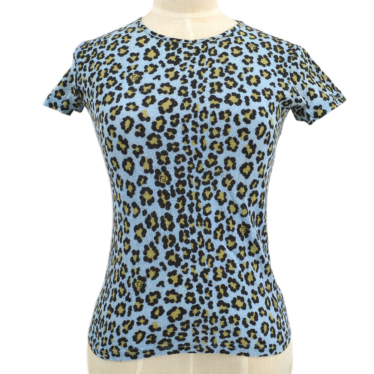 FENDI 80s leopard print round neck T-shirt #40