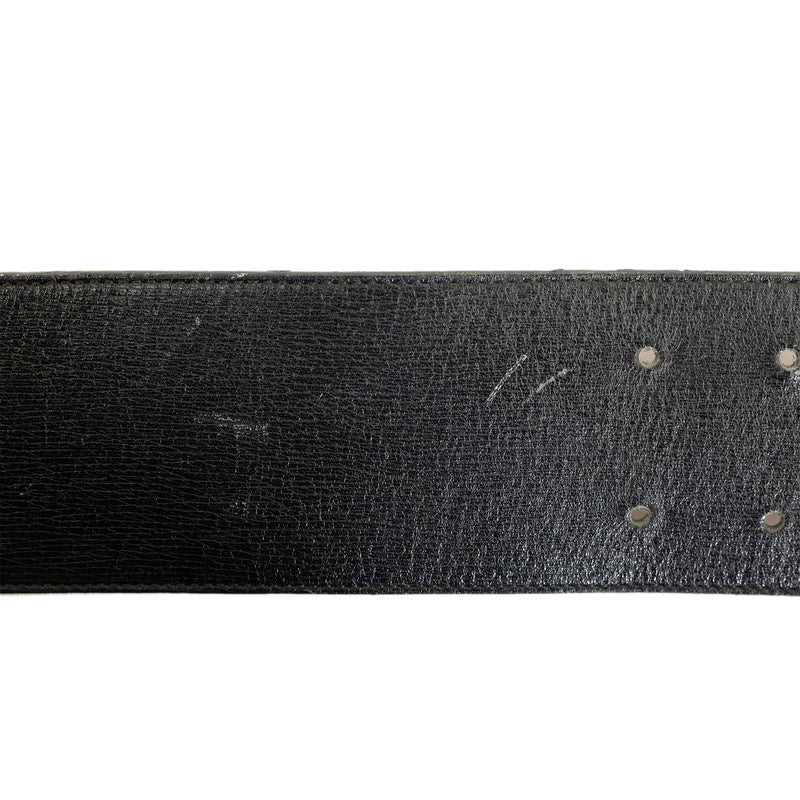 GUCCI Gucci 037 1669 Belt Leather Black Men's Market