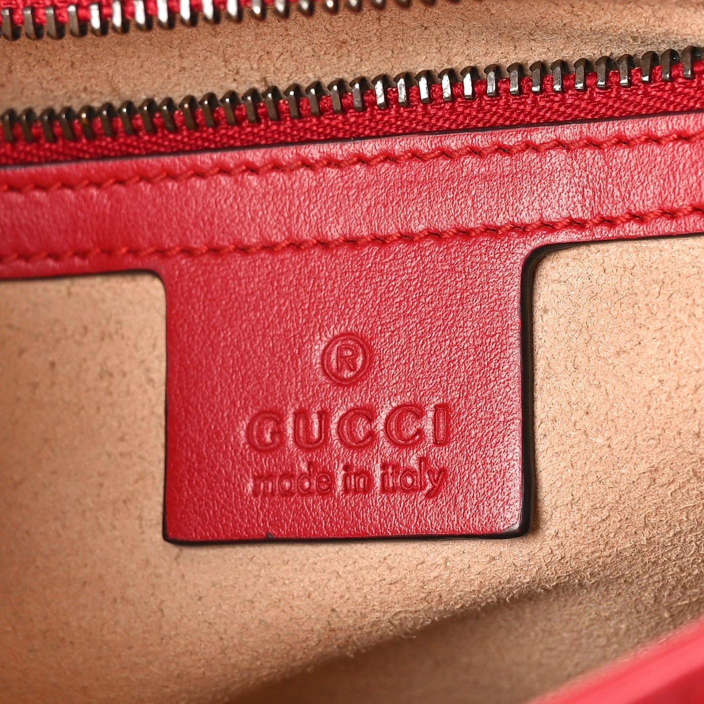 Gucci  Calfskin Matelasse Small GG Marmont Shoulder Bag Hibiscus Red